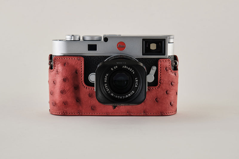 Leica M11 Half Case (open version) Ostrich Leather